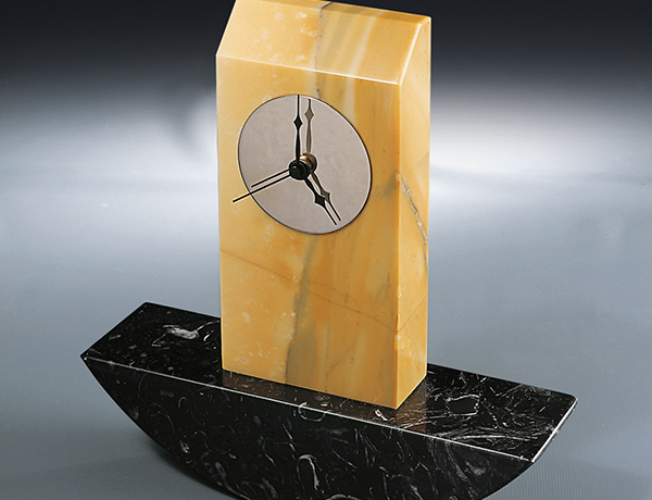 Orologio-5 Marble Clock, Architect David Palterer Design